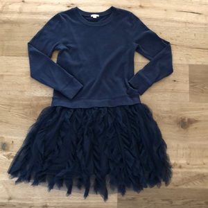 Crewcuts Girls Navy Blue Ruffle Skirt
